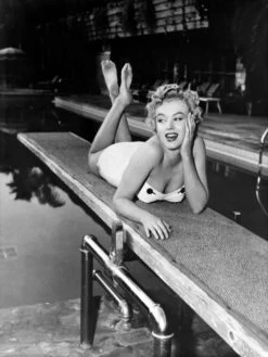 Marilyn Monroe Lying On A Springboard In California, 1953