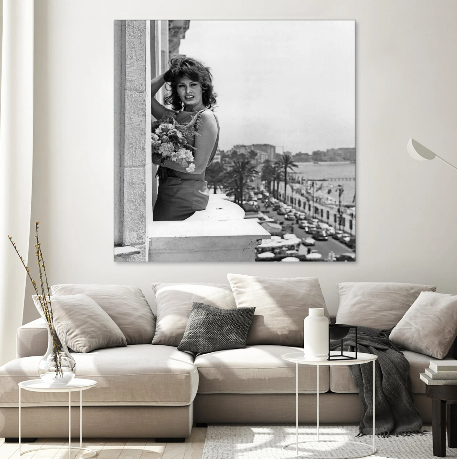 Sophia Loren During Cannes Festival On May 13, 1959 At The Balcony Of Carlton Hotel - Image 16