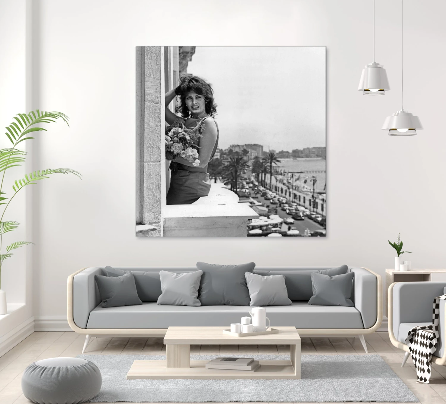 Sophia Loren During Cannes Festival On May 13, 1959 At The Balcony Of Carlton Hotel - Image 10