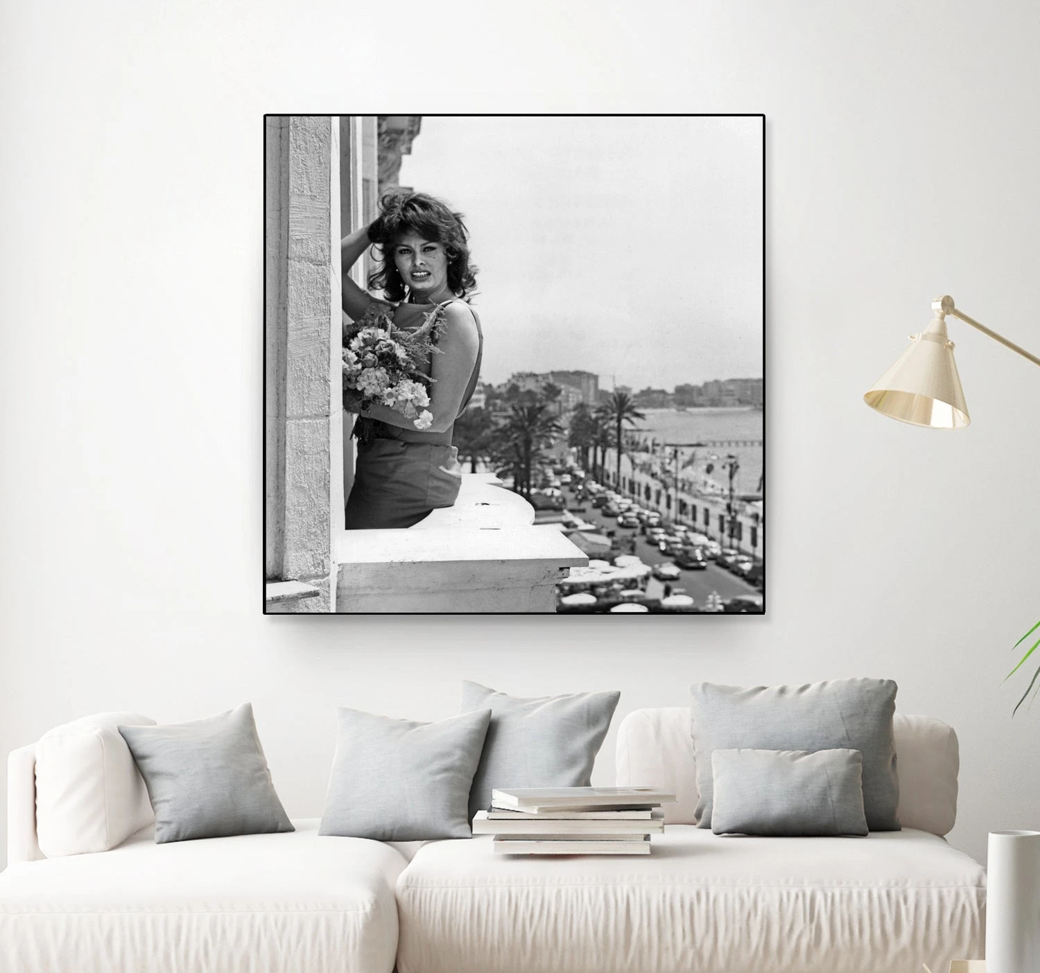 Sophia Loren During Cannes Festival On May 13, 1959 At The Balcony Of Carlton Hotel - Image 19