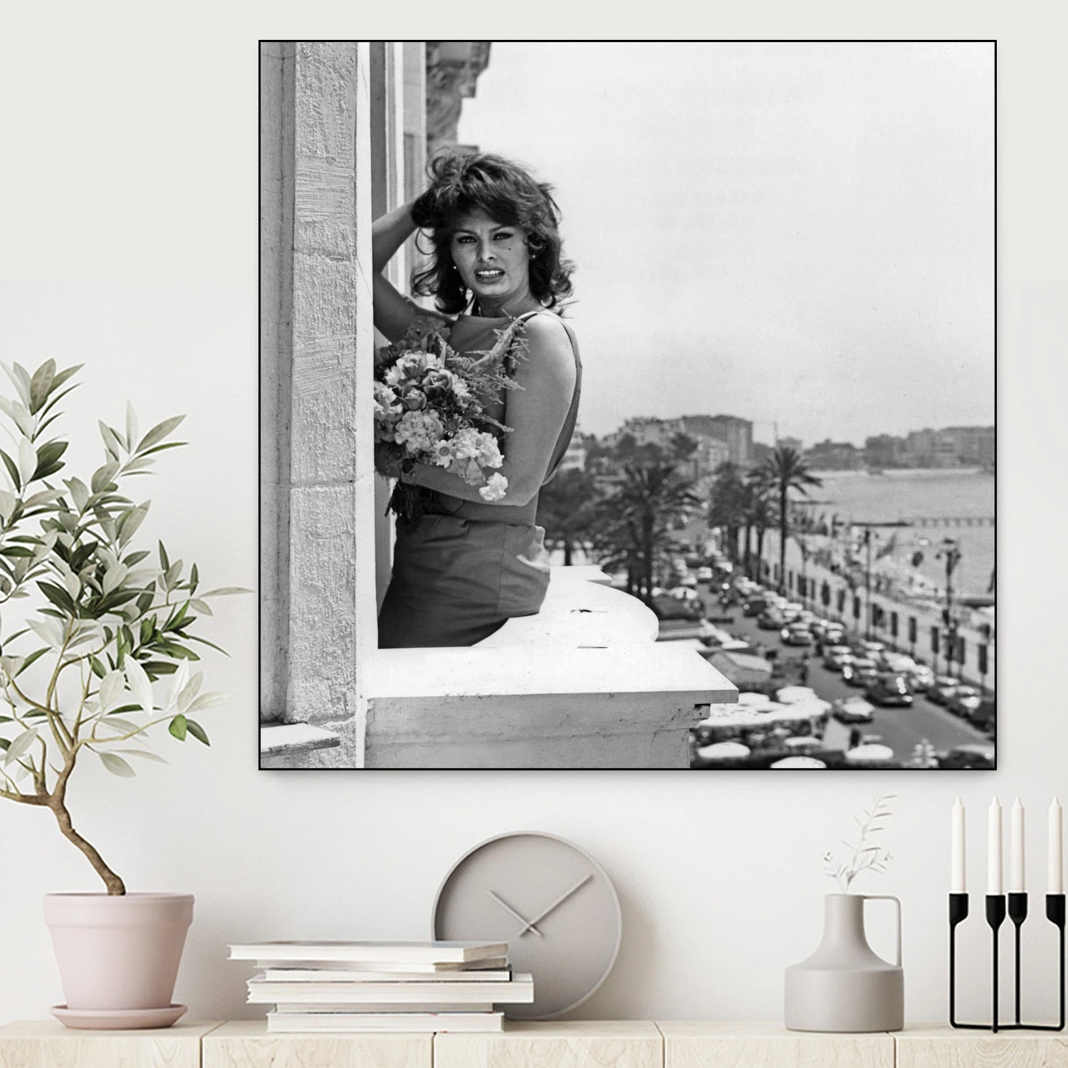 Sophia Loren During Cannes Festival On May 13, 1959 At The Balcony Of Carlton Hotel - Image 18