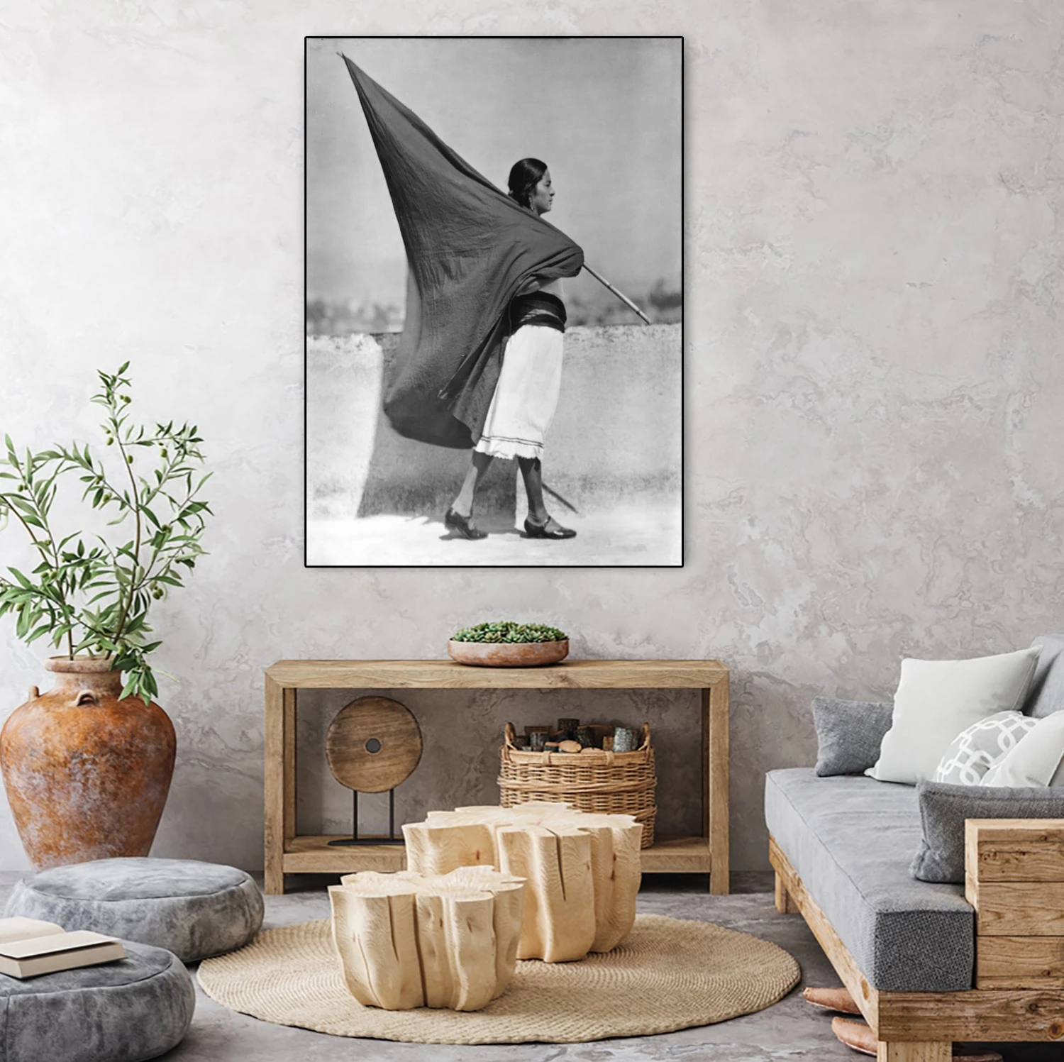 Woman With Flag, Mexico City, 1928 - Image 4