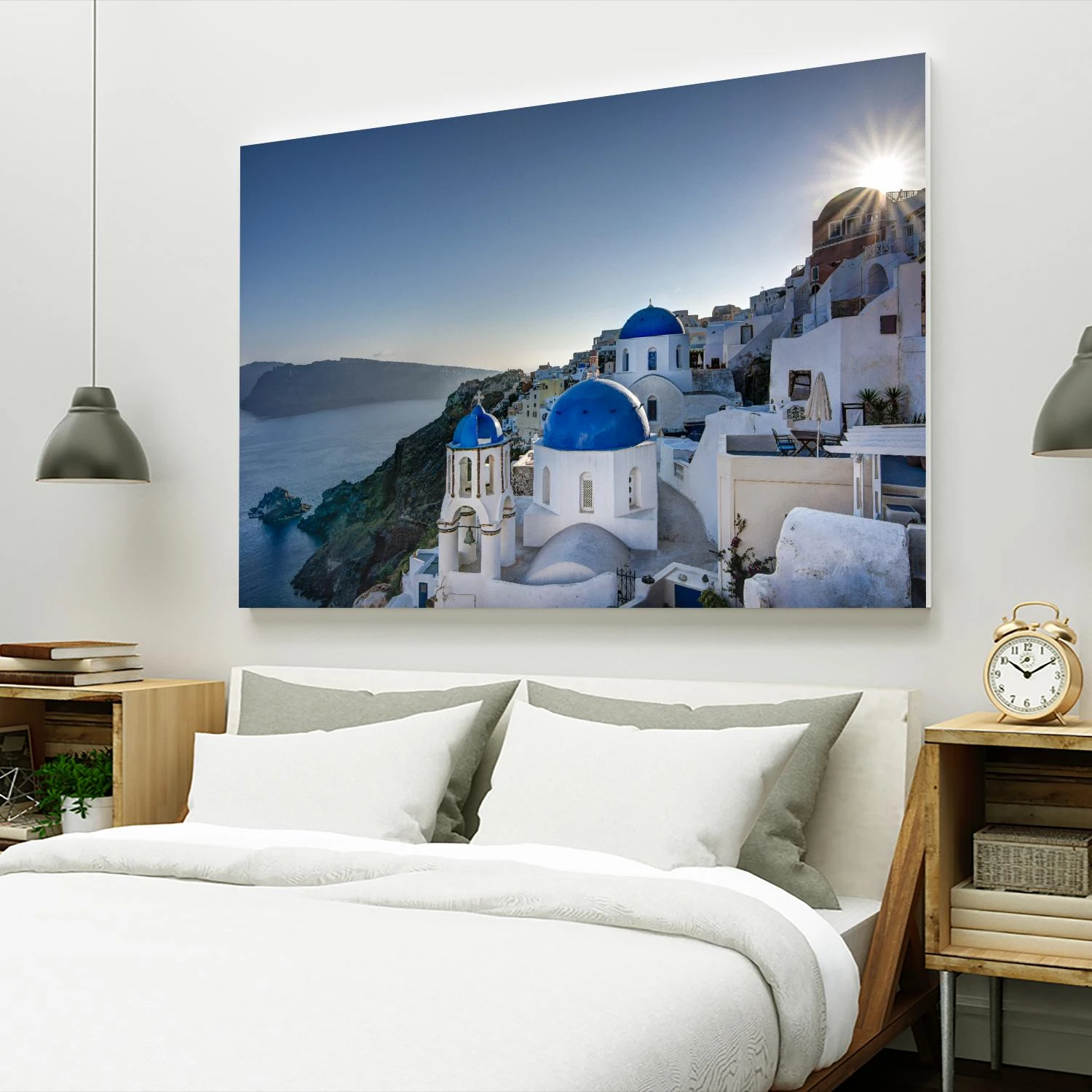 Beautiful Blue Domes Of Santorini, Greece - Image 8