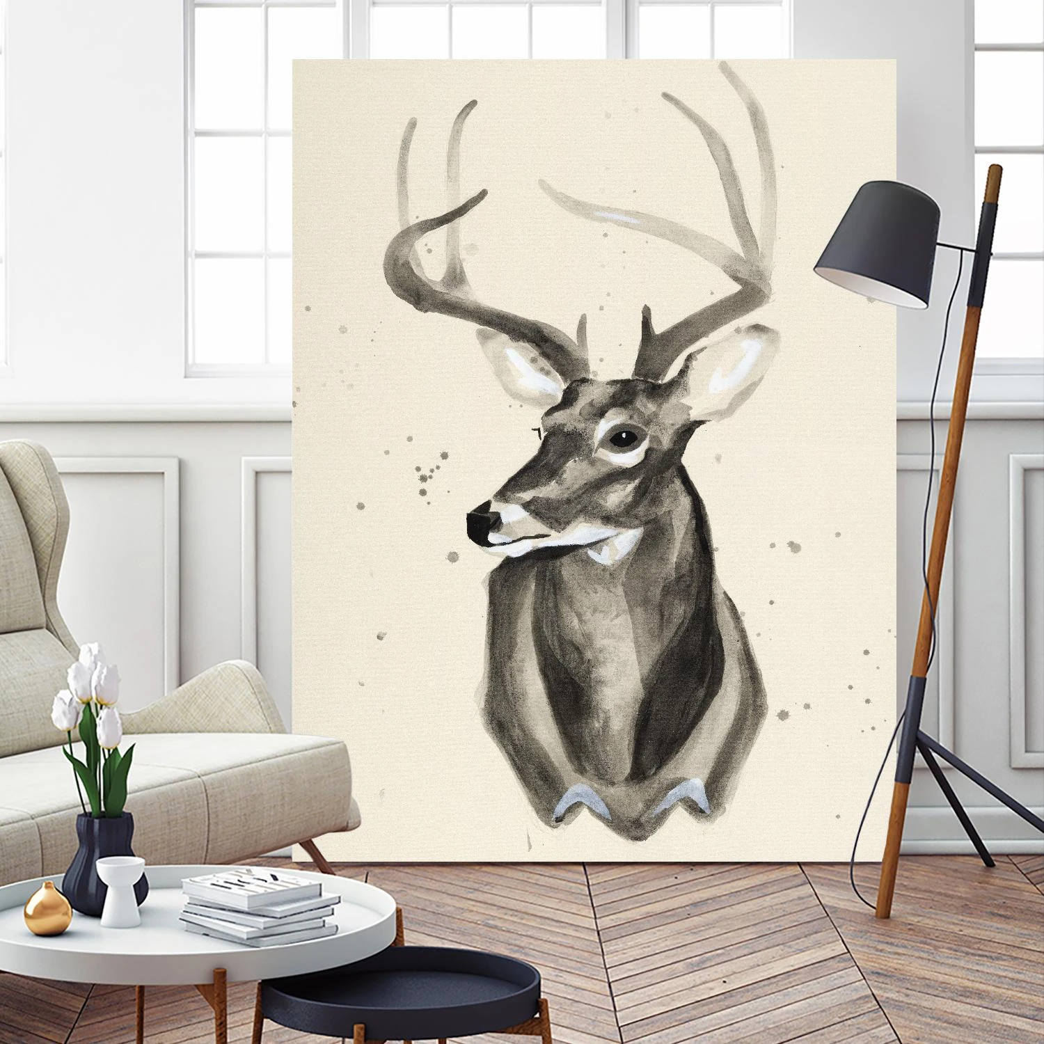 Watercolor Deer Head 3 - Image 9