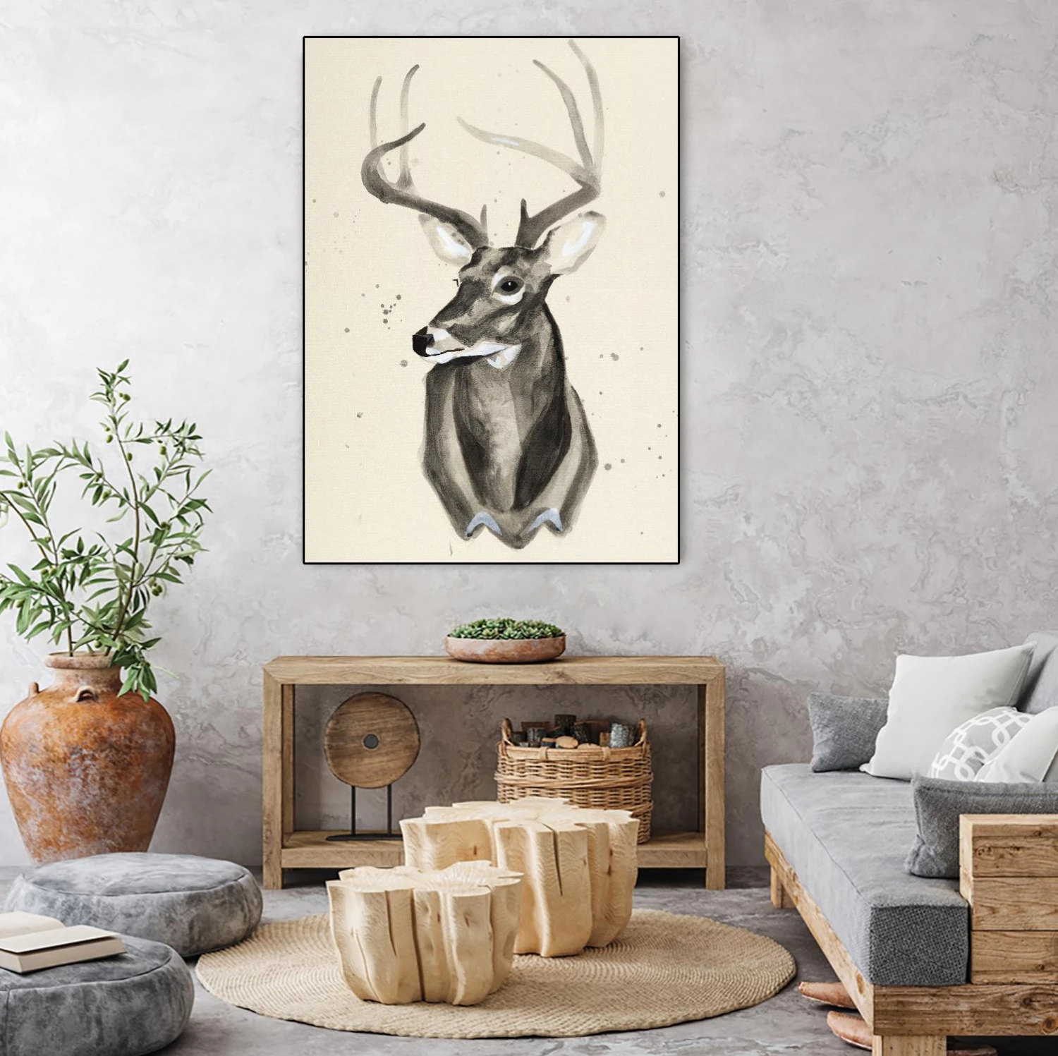 Watercolor Deer Head 3 - Image 15