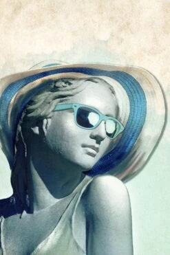 Hipster Statue With Sunhat