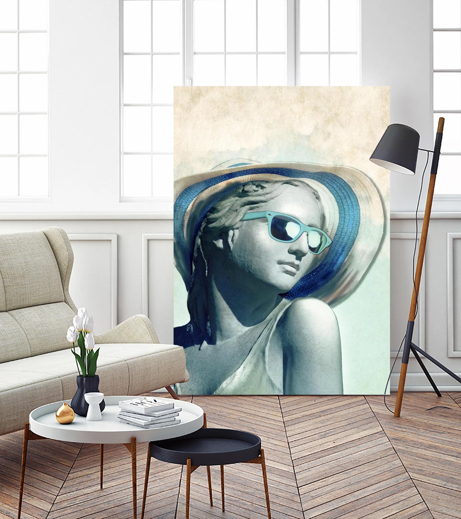 Hipster Statue With Sunhat - Image 18