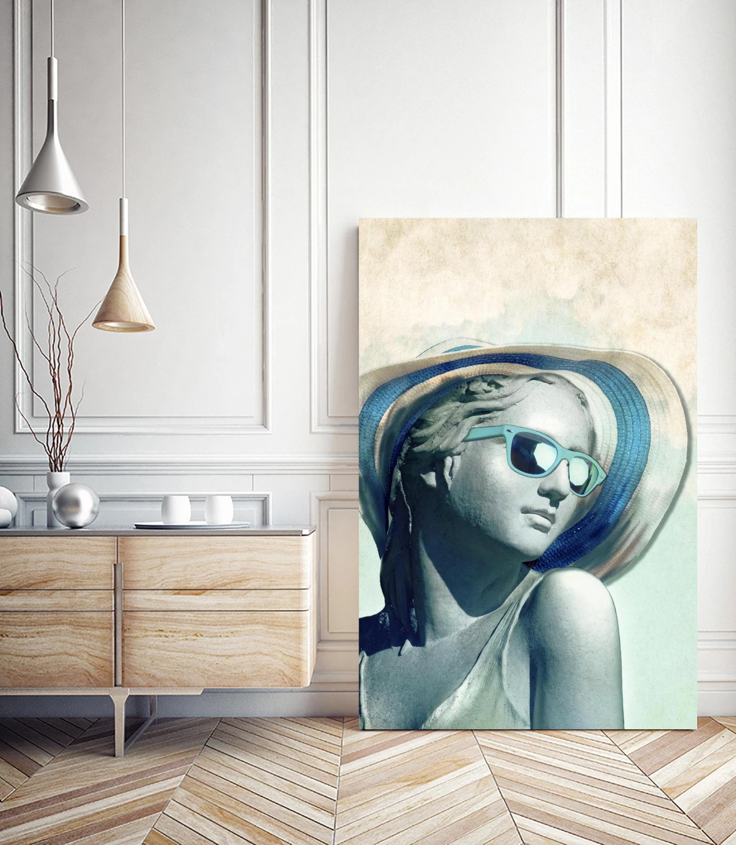 Hipster Statue With Sunhat - Image 19