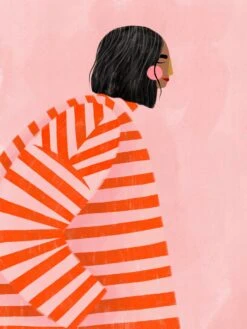 The Woman With The Orange Stripes