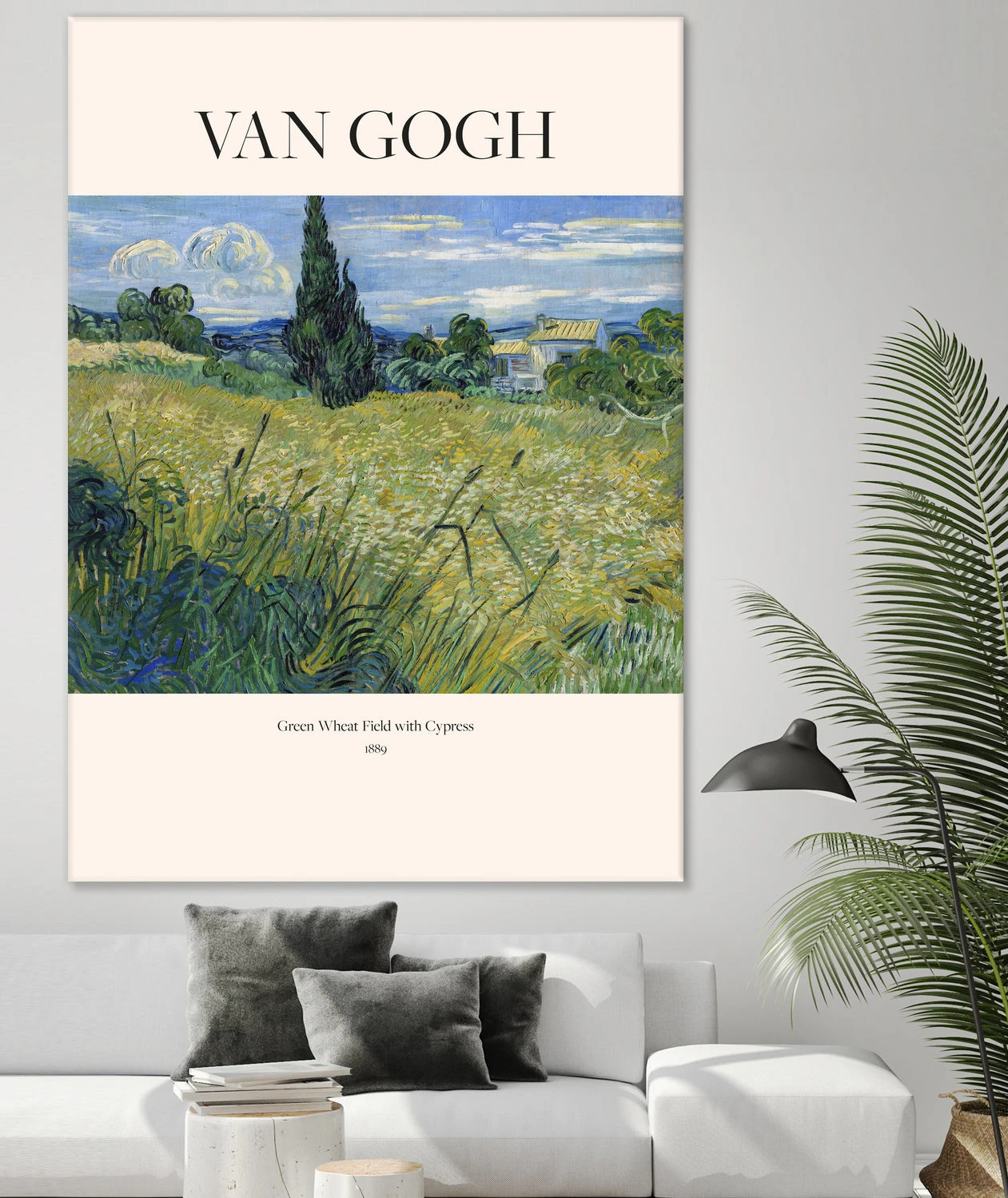 Green Wheat Field With Cypress (1889) Van Gogh - Image 12
