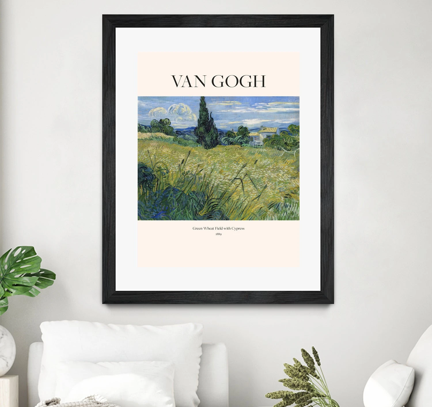 Green Wheat Field With Cypress (1889) Van Gogh - Image 20