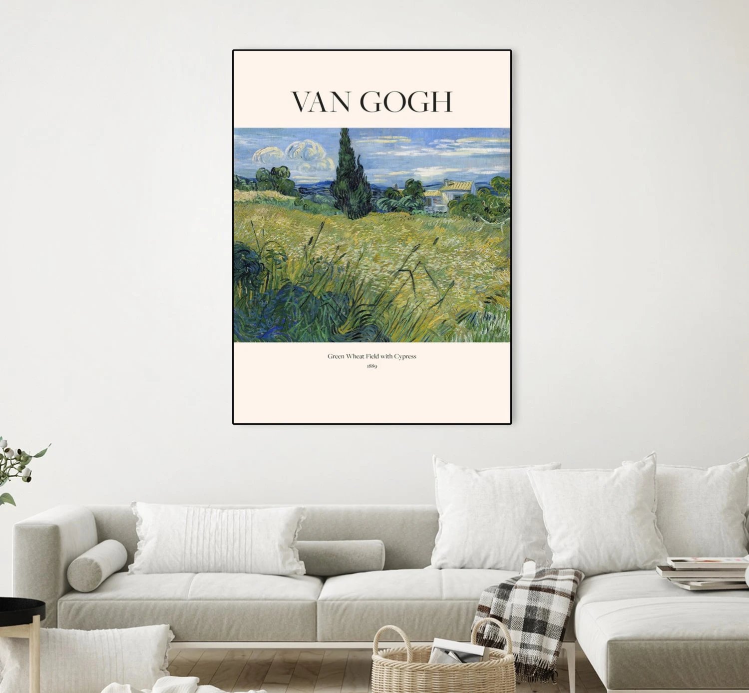 Green Wheat Field With Cypress (1889) Van Gogh - Image 18