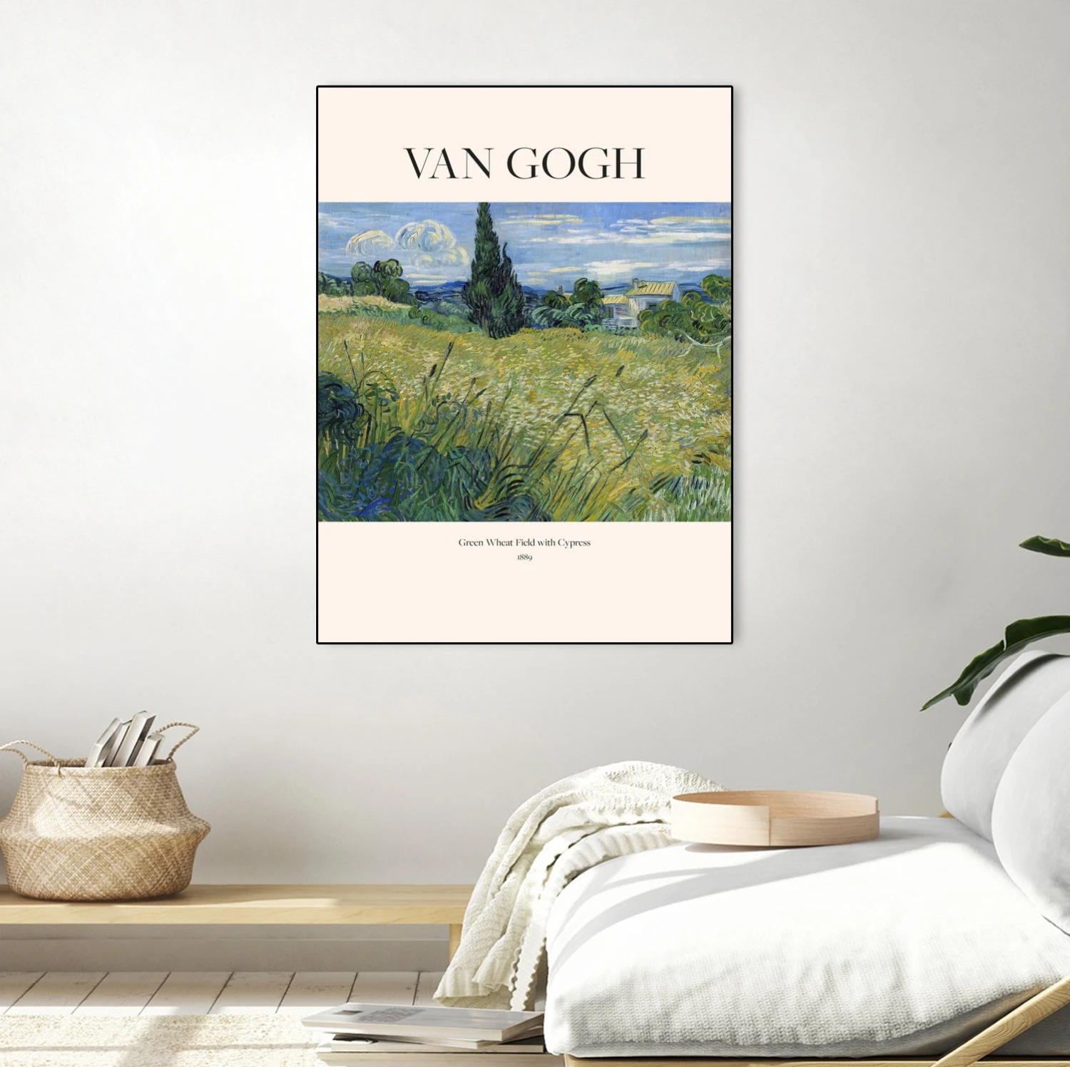 Green Wheat Field With Cypress (1889) Van Gogh - Image 16