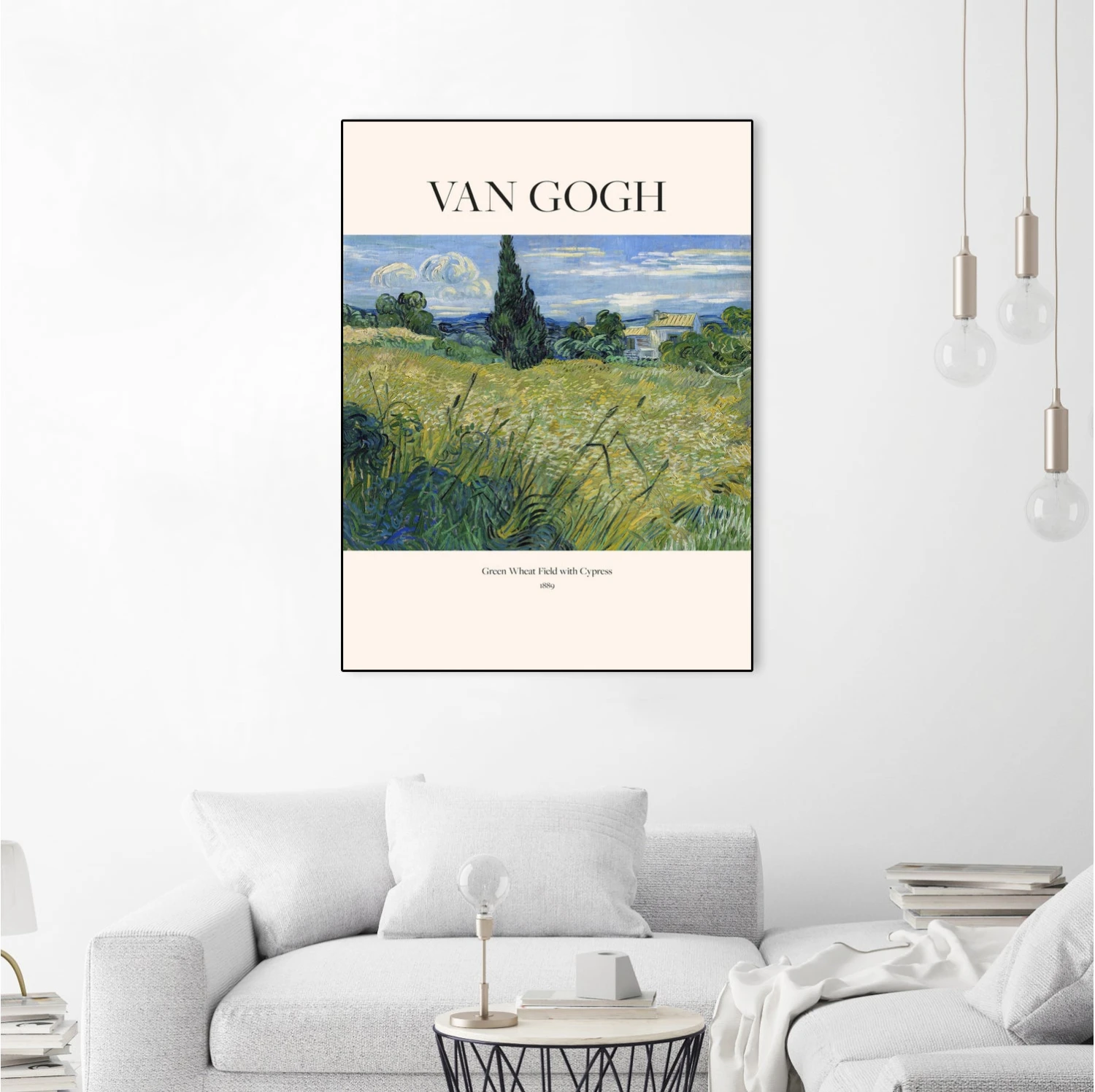 Green Wheat Field With Cypress (1889) Van Gogh - Image 17