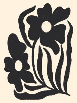 Textured Flower Silhouettes