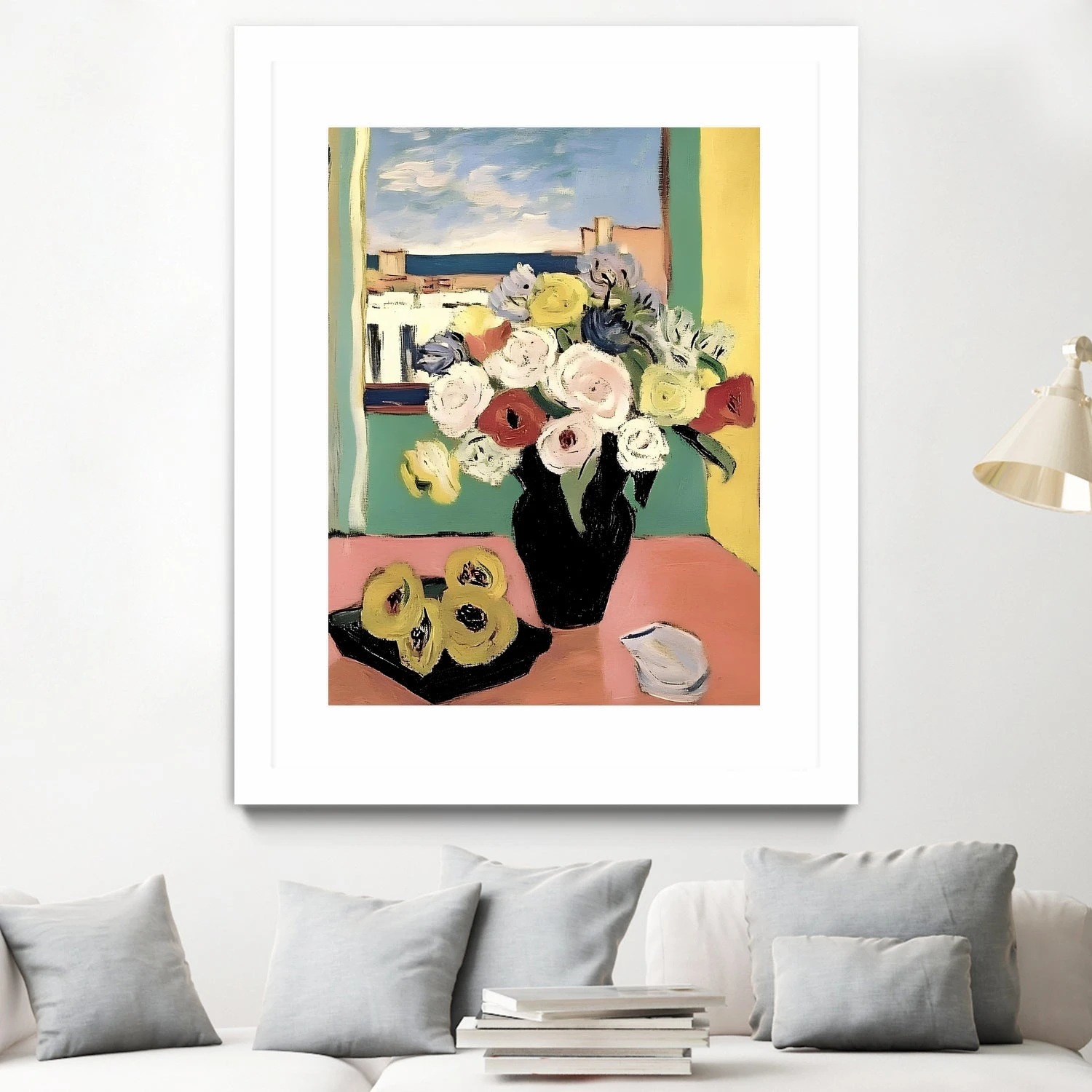 Floral Arrangement In A Black Vase - Image 20