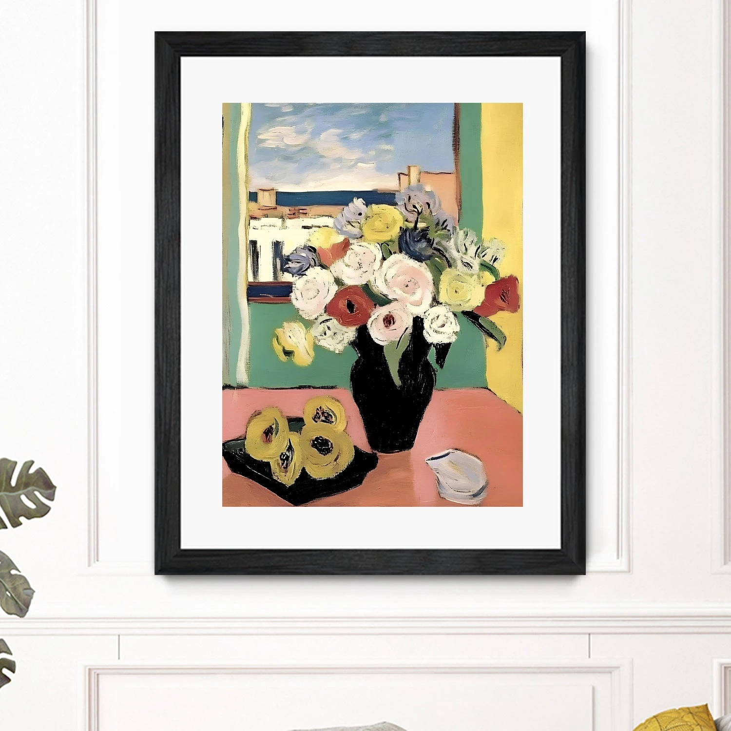 Floral Arrangement In A Black Vase - Image 16