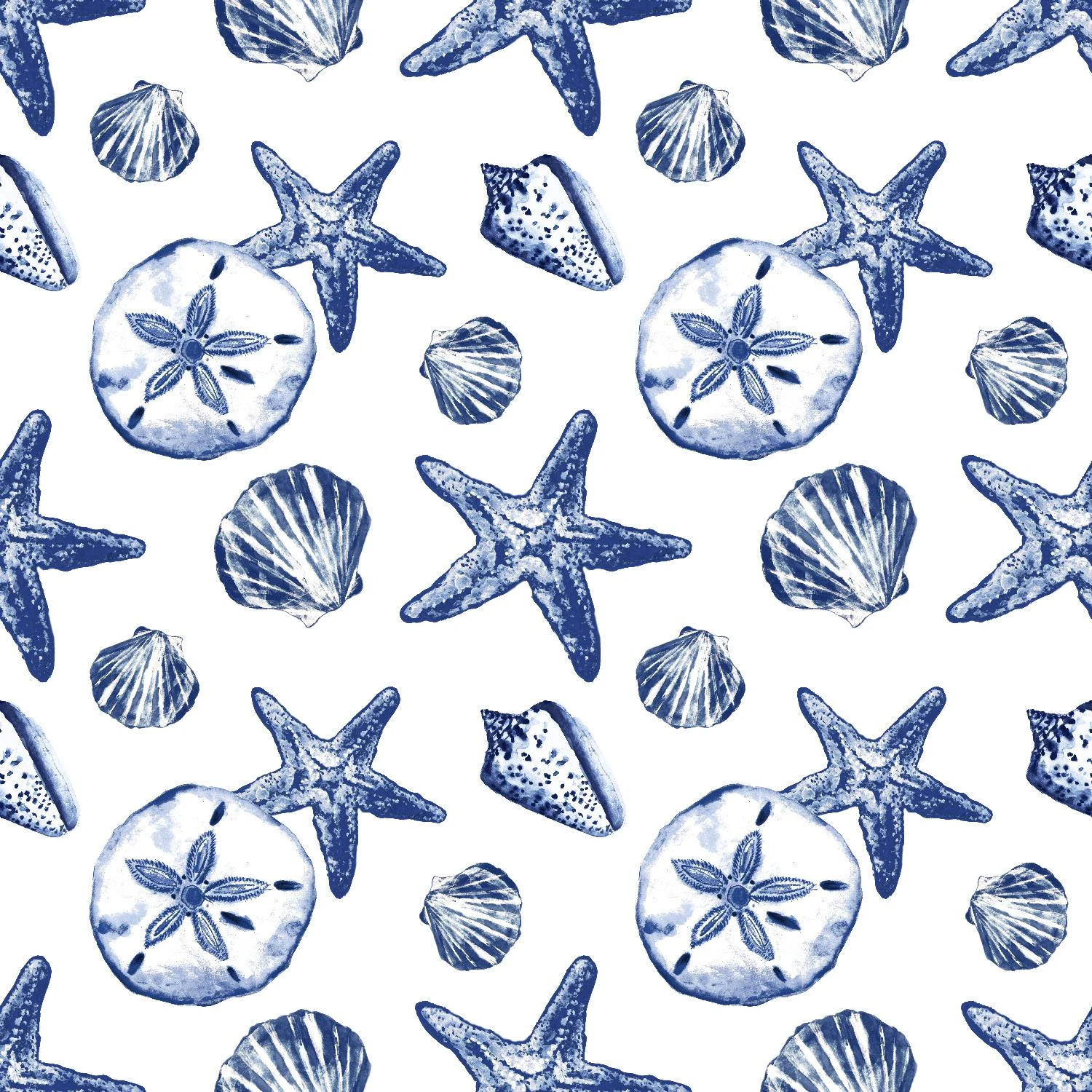 Deep Ocean Treasures White Pattern